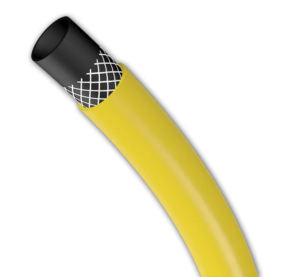 Шланг ПВХ поливочный армированный Родничок 1/2" 10м (желтый)