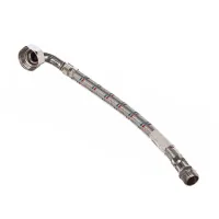 Шланг антивибрационный 1/2" - 1" 30 см с коленом