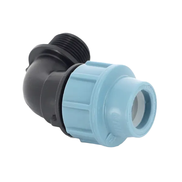 Колено компрессионное (угол) Unidelta 25 х ½" с наружной резьбой