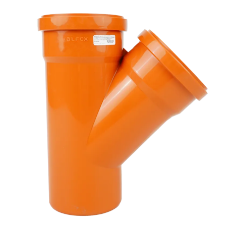 Тройник VALFEX 45⁰ градусов 110-110 для наружной канализации